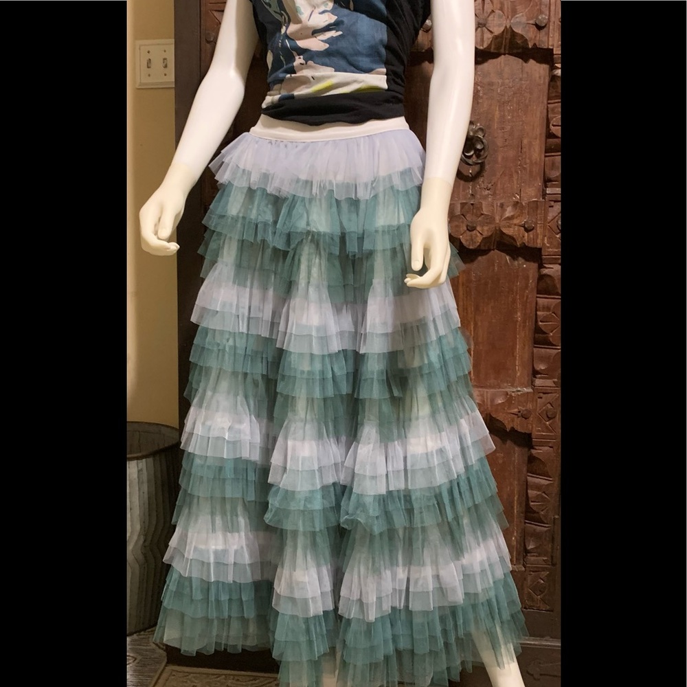 Long tiered skirt